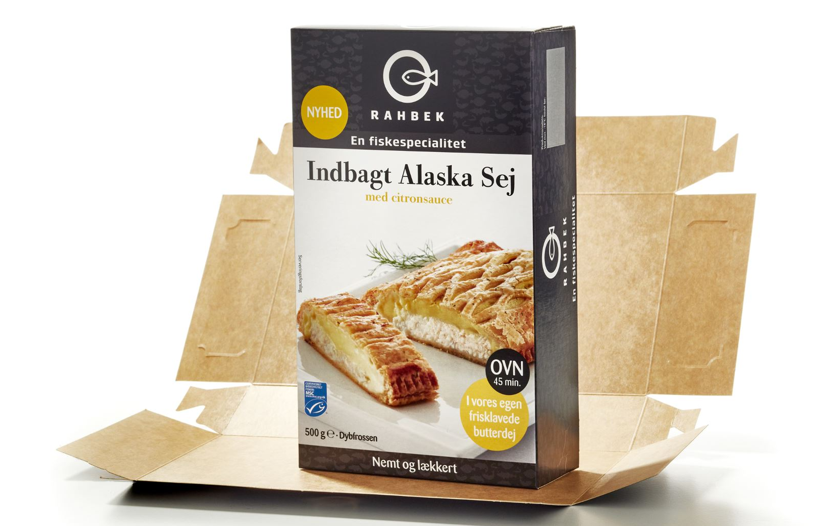 New carton packaging for fish producer completely plastic free